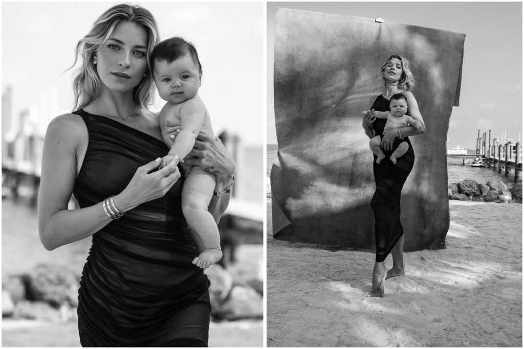 Motherhood portrait photography on location - beach photoshoot - Lola Melani Collective